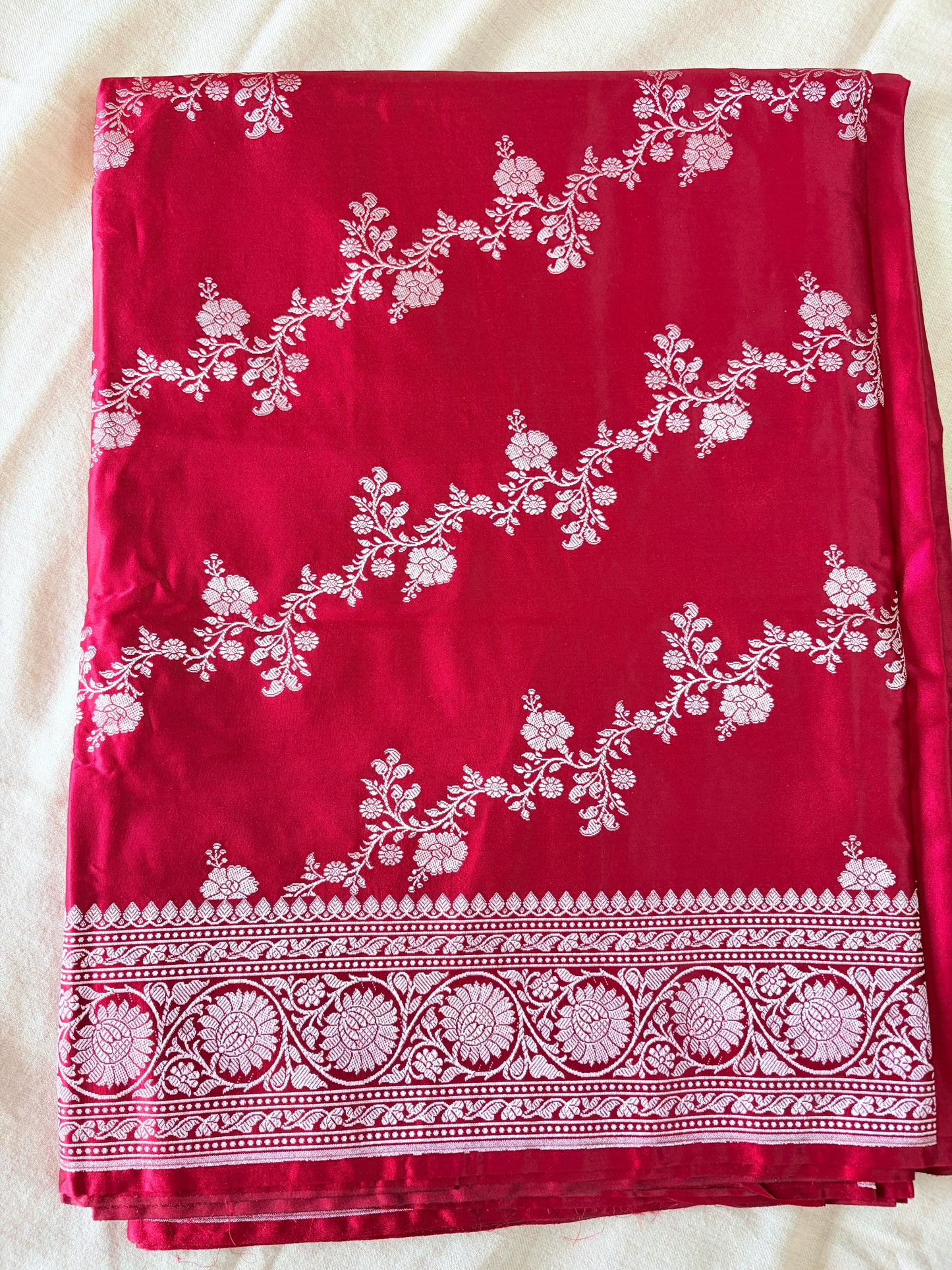 Maroon Banarasi Mashru Silk