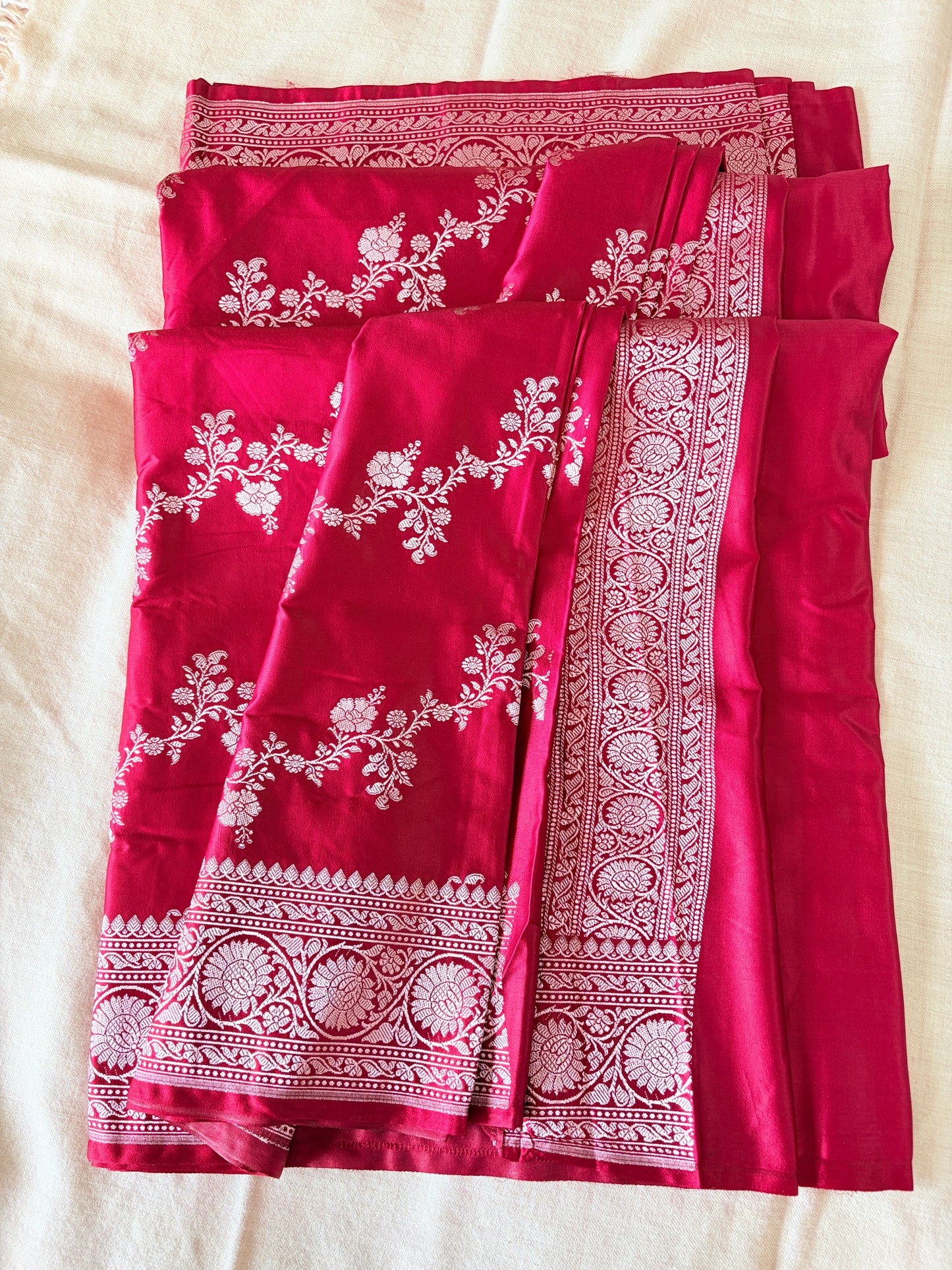 Maroon Banarasi Mashru Silk