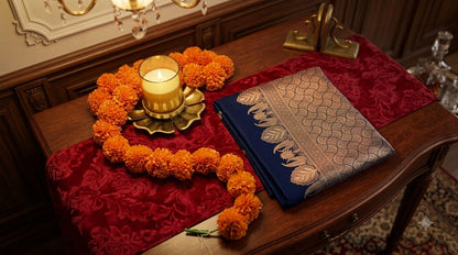 Royal Blue Banarasi Mashru Silk Saree
