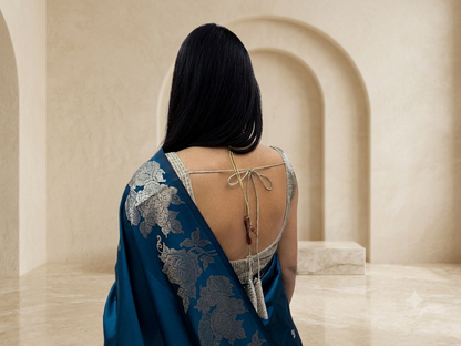 Royal Blue Banarasi Katan Silk Saree